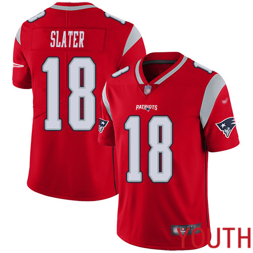 New England Patriots Football #18 Inverted Legend Limited Red Youth Matthew Slater NFL Jersey